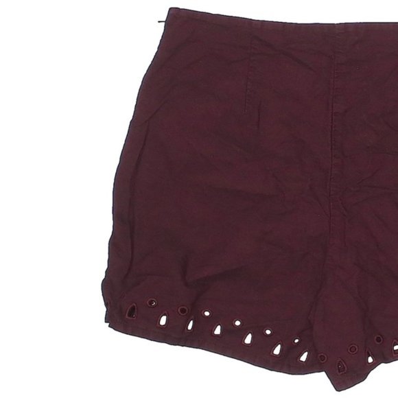 H&M Maroon High Rise Waist Decorative Shorts - Picture 5 of 12
